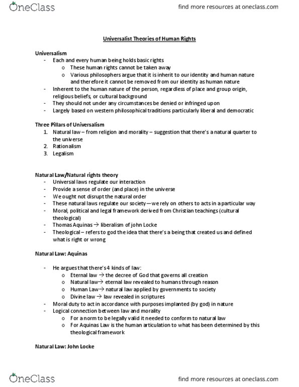 SOSC 2351 Lecture Notes - Lecture 4: Divine Law, Glasser'S Choice Theory, Individual And Group Rights thumbnail