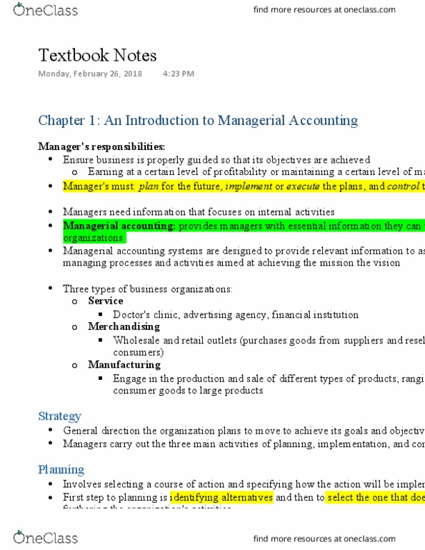AFM123 Chapter Notes - Chapter 1: Financial Accounting, Financial Institution, Alliedsignal thumbnail