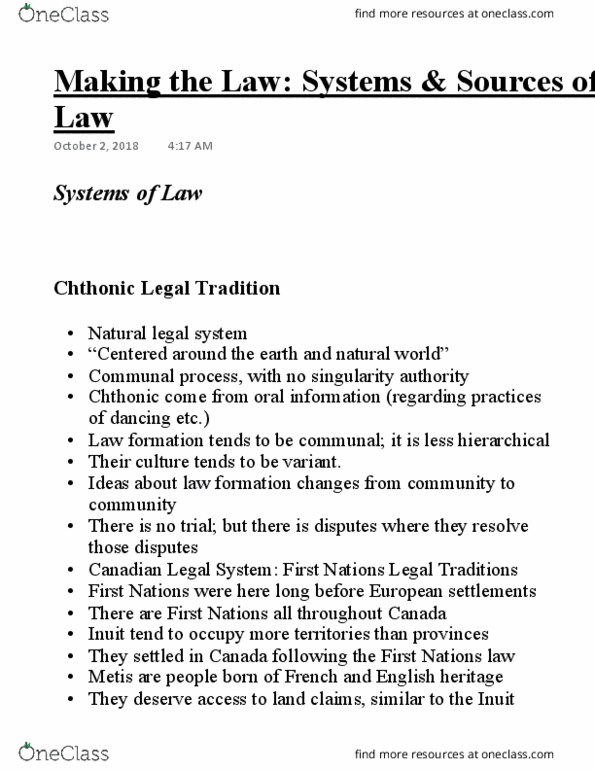 LGLS 1000U Lecture Notes - Lecture 2: Public Law, Precedent, Quebec Act thumbnail