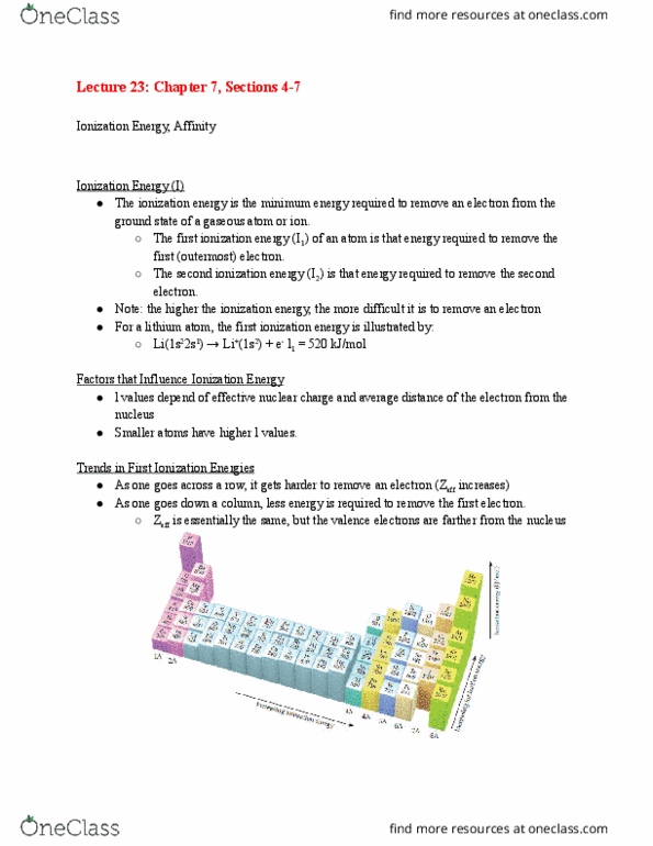 CHE 106 Lecture 23: Lecture 23, Chapter 7, Sections 4-7 thumbnail