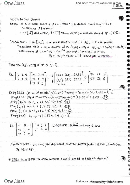 Mathematics 1229A/B Lecture 20: Matrix Operations Pt II cover image