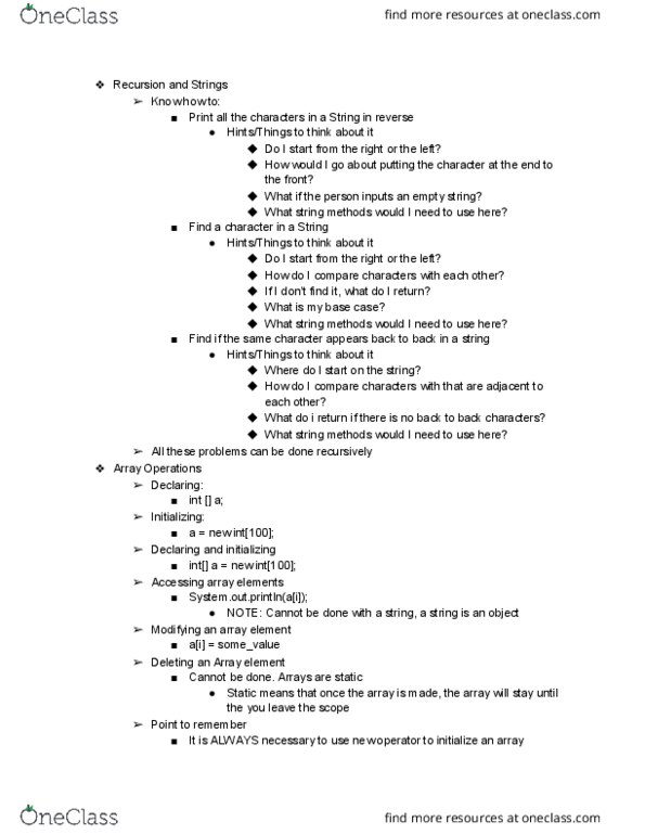 01:198:111 Lecture Notes - Lecture 17: Array Data Structure, Empty String cover image