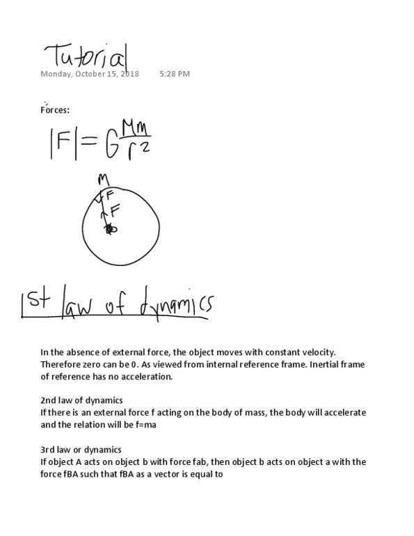 PHY 1331 Lecture 6: PHY 1331 Lecture : Tutorial- Forces thumbnail