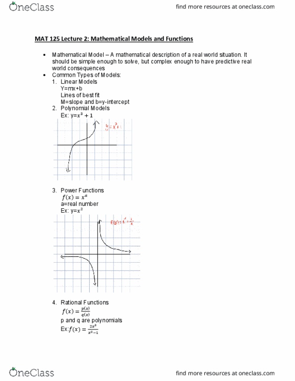 MAT 125 Lecture Notes - Lecture 2: Trigonometric Functions cover image