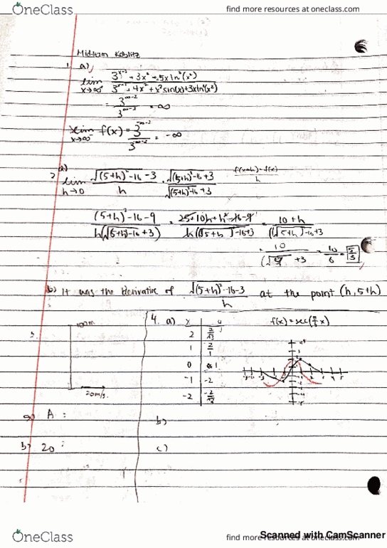MATH 124 Lecture 11: Midterm Practice Answers thumbnail