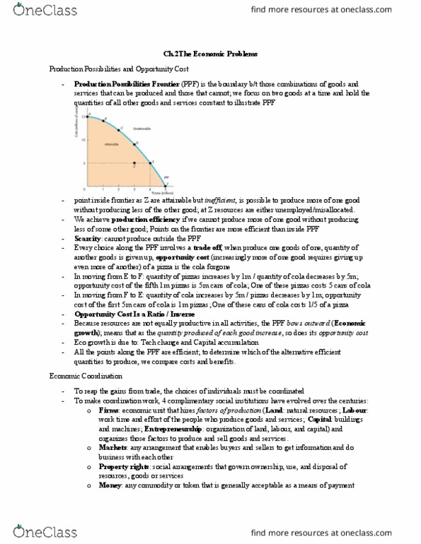 ECON102 Chapter Notes - Chapter 2: Opportunity Cost, Capital Accumulation, W. M. Keck Observatory thumbnail