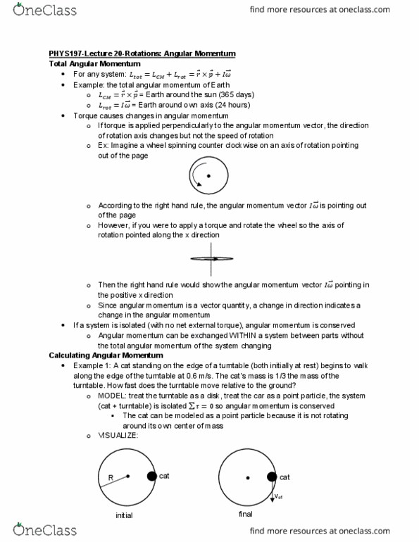 Physics 197 Lecture Notes - Lecture 20: Point Particle, Bowling Ball cover image