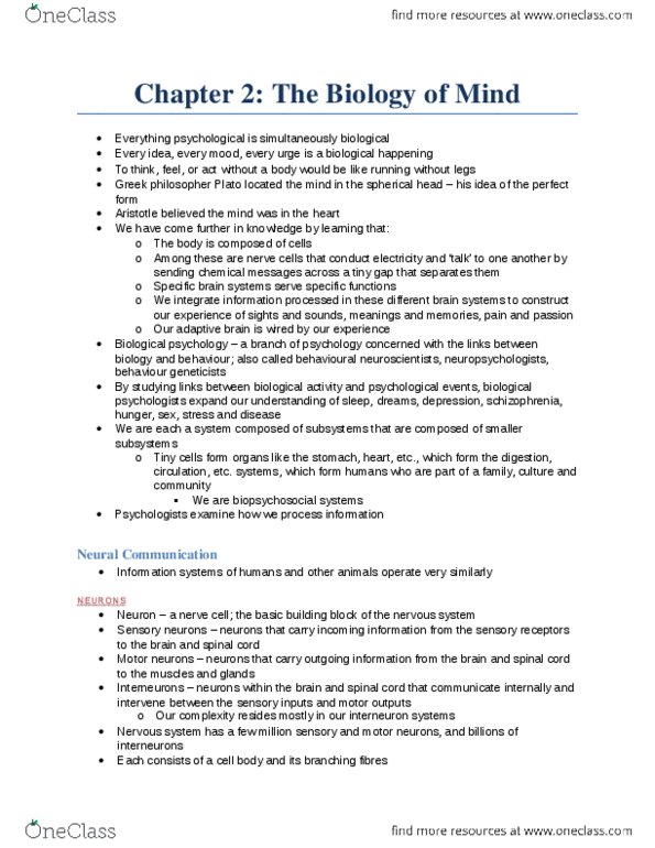 PSY 1101 Chapter Notes - Chapter 2: Neuroimaging, Cerebral Cortex, Reading Disability thumbnail