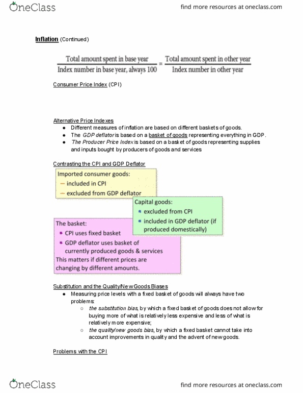 ECON 13 Lecture Notes - Lecture 5: Producer Price Index, Gdp Deflator, Real Interest Rate thumbnail