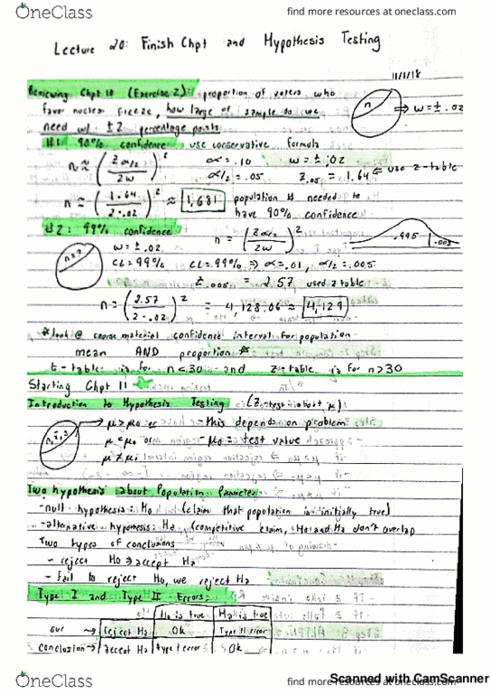 STAT 1000Q Lecture 20: Finishing Chpt 10 and Hypothesis Testing cover image