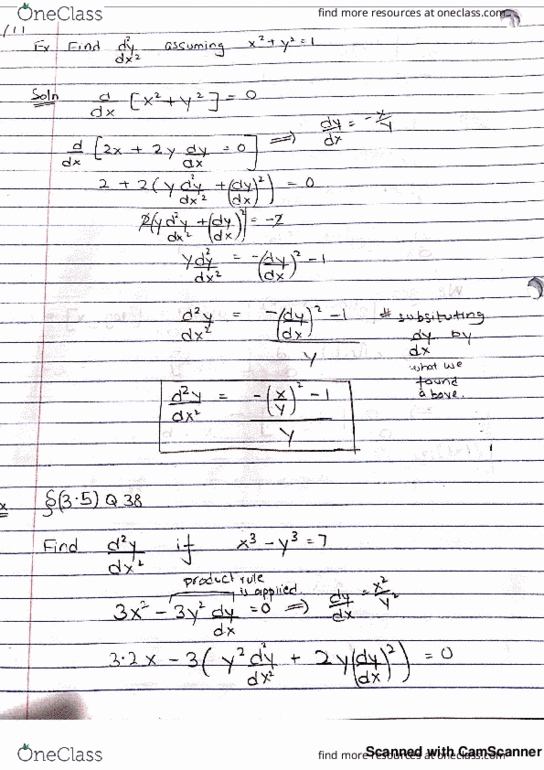 MAT135Y5 Lecture 17: Continuation of Double Derivative cover image