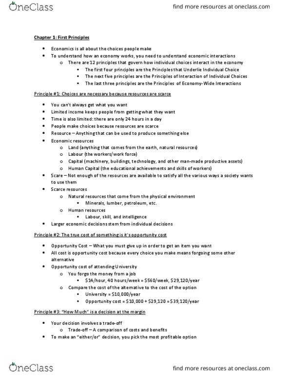 MGEA01H3 Lecture Notes - Lecture 1: Opportunity Cost, Human Resources, Government Spending cover image