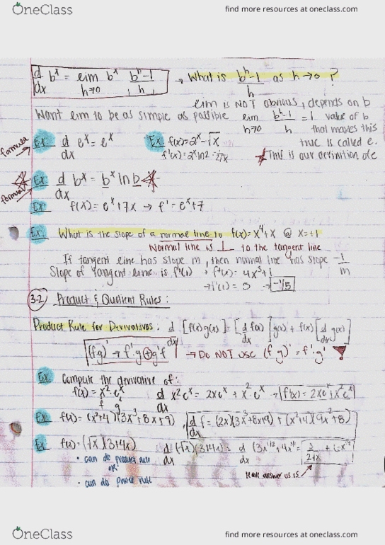 MATH 2A Lecture 12: 44080-Math 2A Lecture 12 Notes-Derivatives of a Function cover image