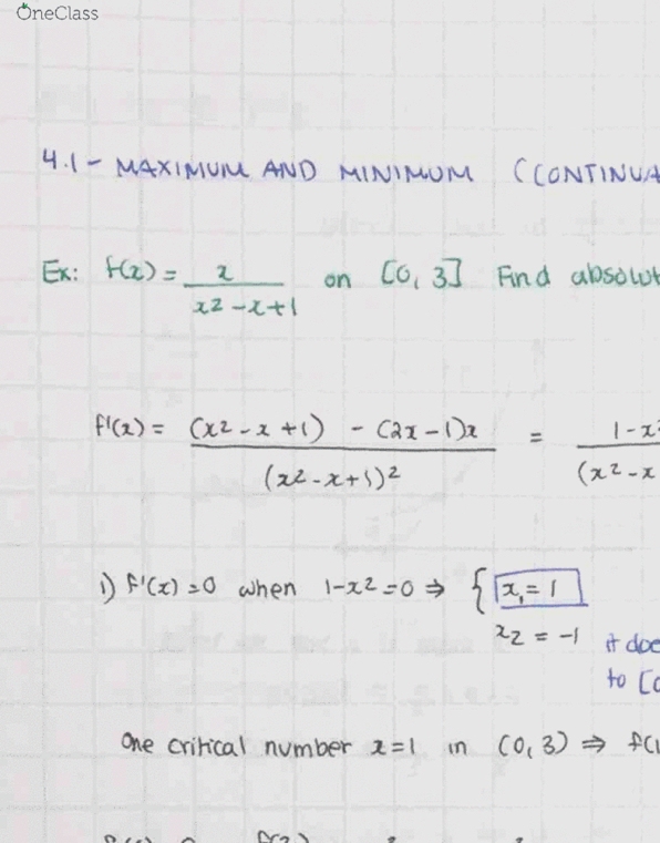Calculus 1000A/B Lecture Notes - Lecture 31: Hne, Mox Fuel cover image