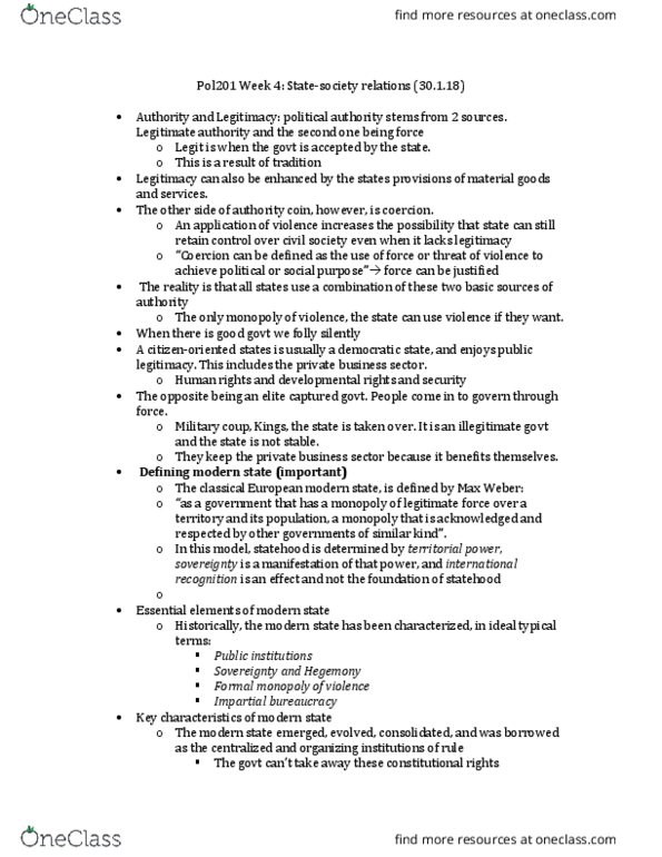 POL320Y1 Lecture Notes - Lecture 4: Quran, Boundaries Between The Continents Of Earth, Socalled thumbnail