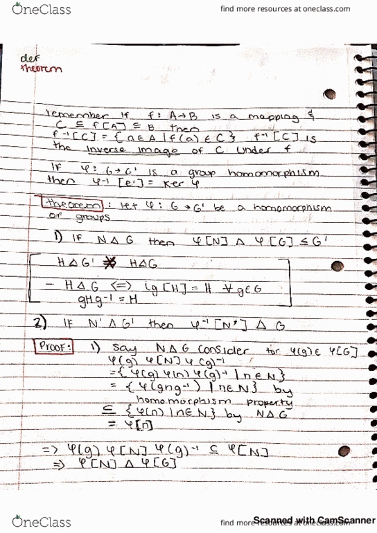 MATH 4361 Lecture 41: inverse image. homomorphism do groups thumbnail