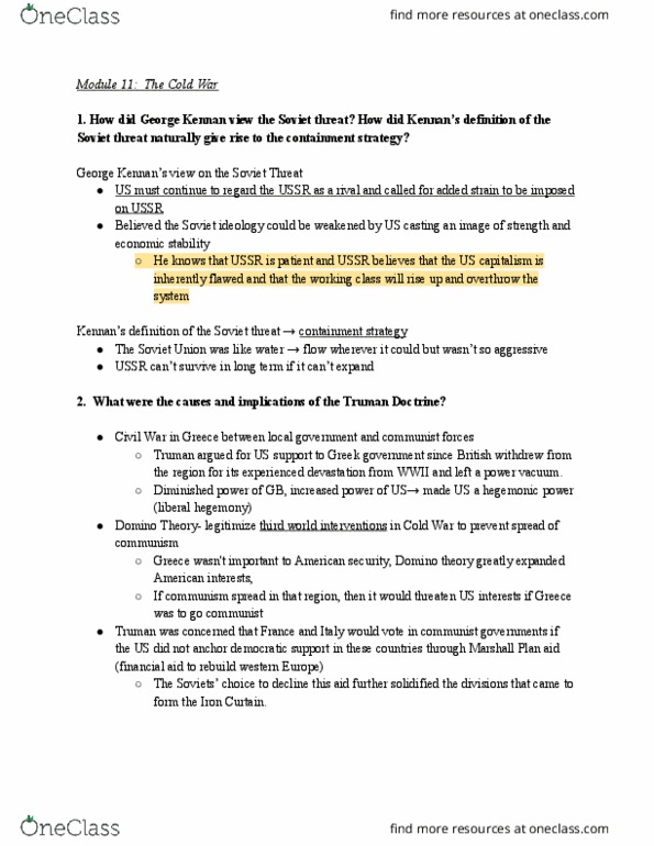 Gov 312l Study Guide Fall 2018 Midterm Truman Doctrine Marshall Plan Cuban Missile Crisis