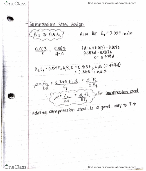 CEGR 3225 Lecture 14: CEGR 3225 Lecture 14 Compression Steel Design thumbnail