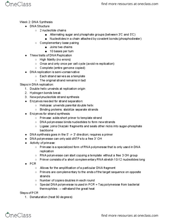 MCB 2400 Lecture 2: Week 2 DNA Synthesis thumbnail