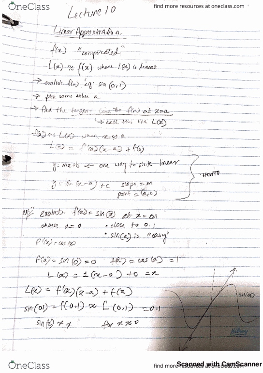 MAT 1320 Lecture 12: (lecture 10) Linear Approximation, Anti Derivatives cover image