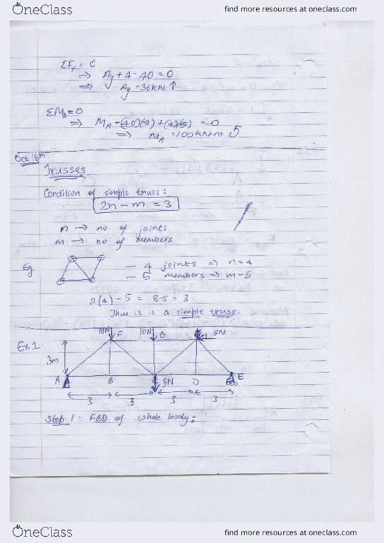 ENGG130 Lecture 13: Trusses 1 cover image