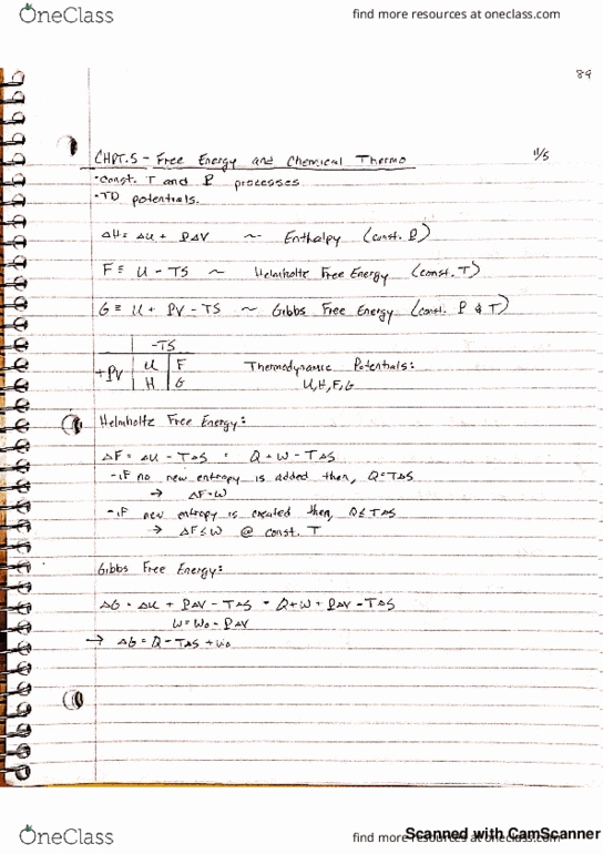 PHYS 508 Lecture 28: (Nov05) -- Chapter 5 Free Energy and Chemical Thermodynamics -- Schroeder Thermal Physics (0E) thumbnail