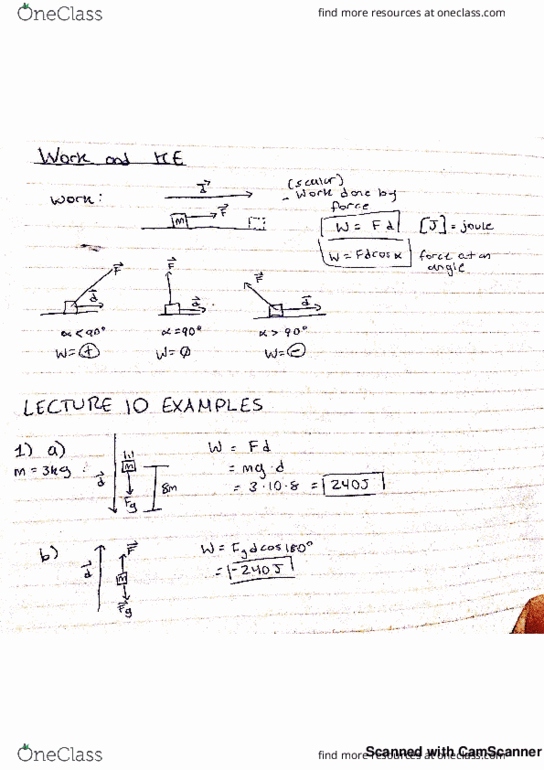 PHYS 195 Lecture 9: Work and Kinetic Energy thumbnail