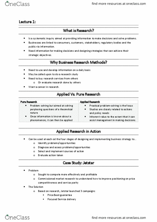 RBUS2900 Lecture Notes - Lecture 1: Jetstar Airways, Problem Solving thumbnail