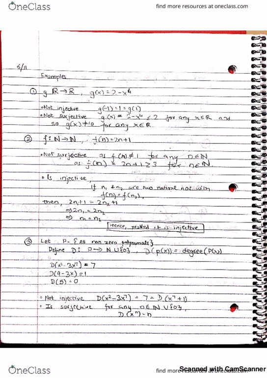 MAT102H5 Lecture 27: MAT102 Lecture 27: Injections Surjections and Bijection Examples cover image