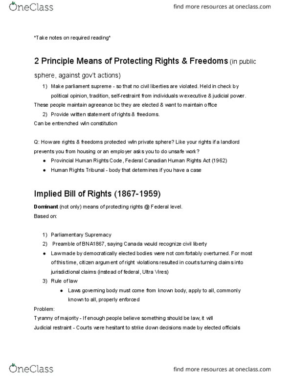 PO263 Lecture 7: PO263 Lecture #7_ Charter of Rights & Freedoms & Judiciary thumbnail