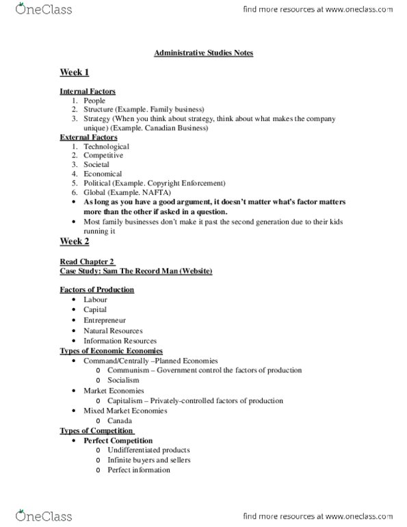 ADMS 1000 Lecture Notes - Corporate Social Responsibility, Oligopoly, Deflation thumbnail