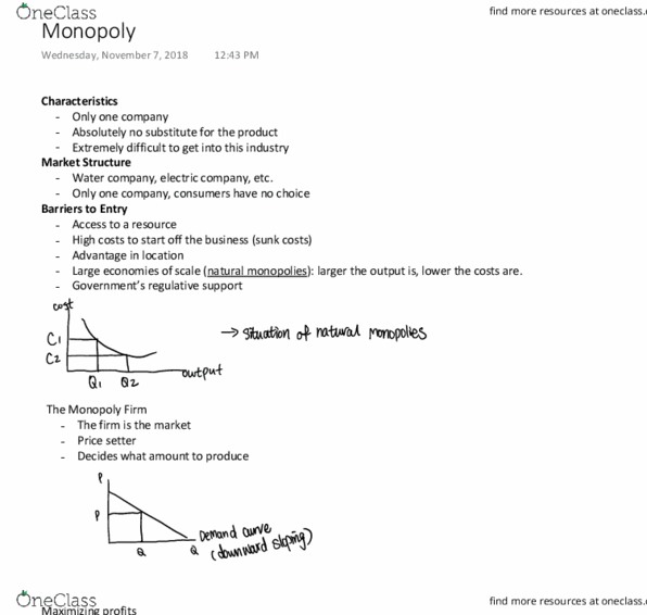 ECON 2001.01 Lecture 23: Monopoly cover image