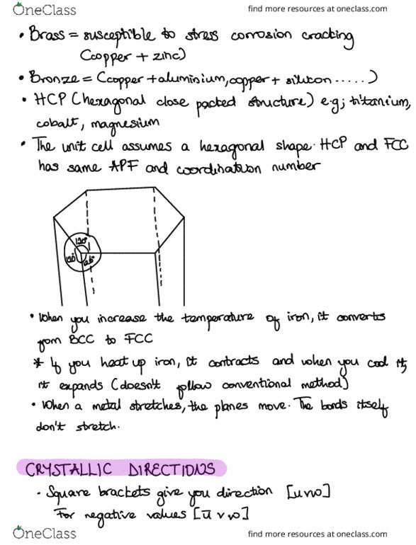 MAAE 2700 Lecture Notes - Lecture 2: Stress Corrosion Cracking, Close-Packing Of Equal Spheres, Coordination Number thumbnail