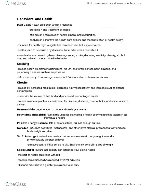 PSYC 100 Chapter Notes -Parasympathetic Nervous System, Learned Helplessness, Asthma thumbnail