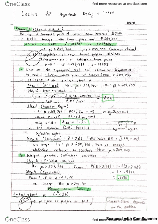 STAT 1000Q Lecture 22: Hypothesis Testing and t Test cover image