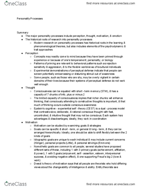 PSC 162 Chapter Notes - Chapter 15: Social Rejection, Nomothetic, Procedural Knowledge thumbnail