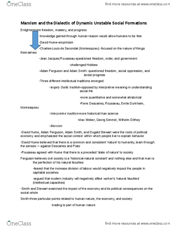 SOCY 122 Chapter Notes -Decommodification, Homo Economicus, Invisible Hand thumbnail