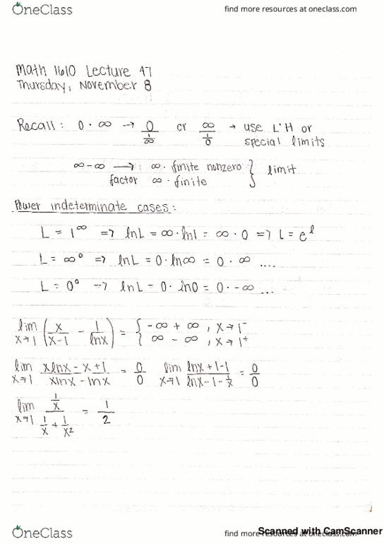 MATH 1610 Lecture 47: power indeterminate cases and examples cover image