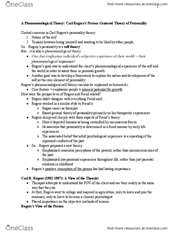 PSYC2242 Chapter Notes - Chapter 5: Clinical Psychology, Personality Psychology, Experience 7 thumbnail