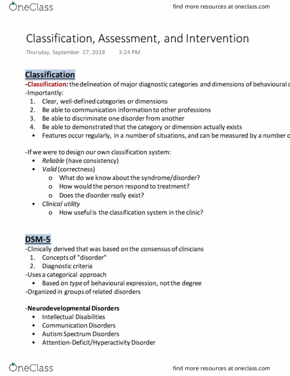 PSYCH 3B03 Lecture Notes - Lecture 8: Autism Spectrum, Dsm-5, Positron Emission Tomography thumbnail