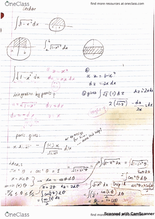 MAT 1320 Lecture 19: (lecture 15) Trigonometric Substituition cover image