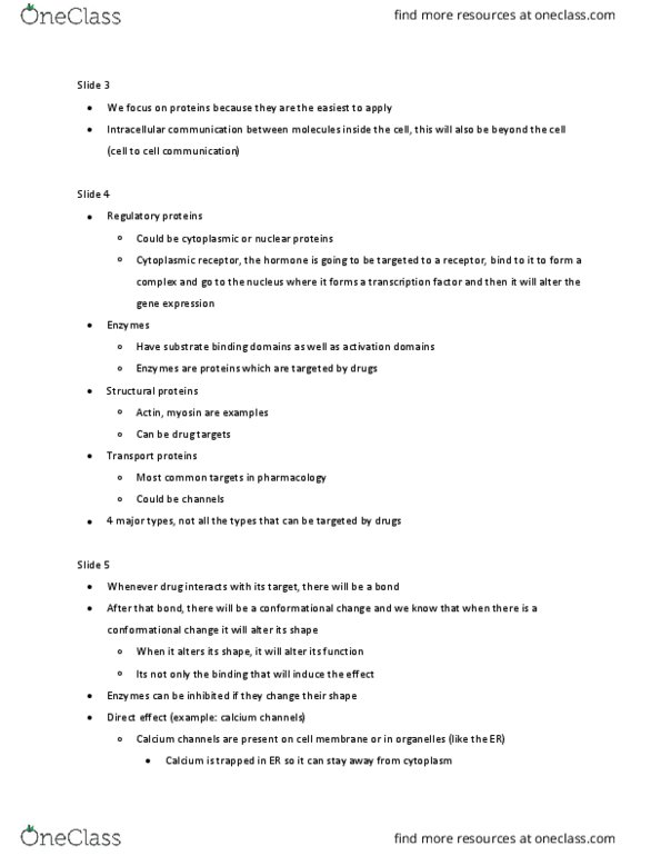 BIO200H5 Lecture Notes - Lecture 5: Conformational Change, Pharmacology, Actin thumbnail