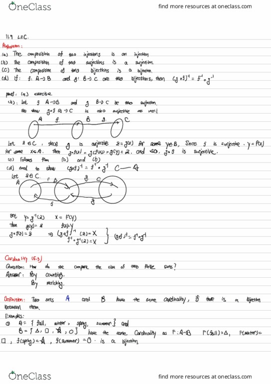 MAT102H5 Lecture Notes - Lecture 29: Surjective Function, Bijection cover image