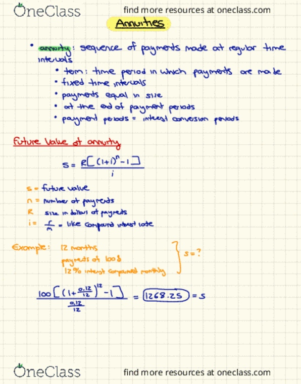 MATH 1108 Lecture 6: Math finite notes - Lecture 6 cover image