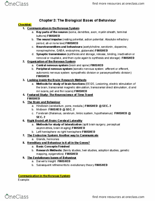 PSYC 1001 Chapter Notes - Chapter 3: Transcranial Magnetic Stimulation, Somatic Nervous System, Peripheral Nervous System thumbnail