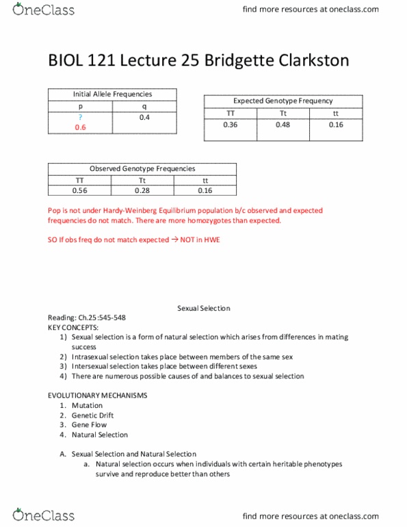 BIOL 121 Lecture Notes - Lecture 29: Allele, Mutation thumbnail