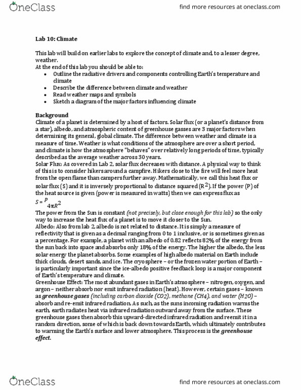 GEOL 1120 Lecture Notes - Lecture 30: Radiant Flux, Heat Flux, Organofluorine Chemistry thumbnail