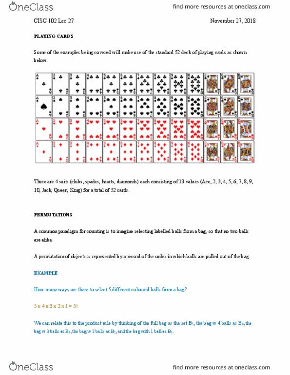 CISC 102 Lecture Notes - Lecture 27: 5,6,7,8, Complex Instruction Set Computing, Product Rule thumbnail