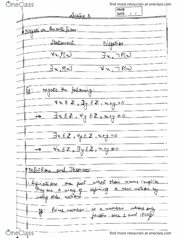 MAT137Y5 Lecture 3: QUANTIFIERS, DEFINITIONS, THEORAMS,PROOFS cover image