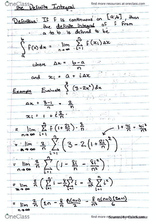 MATH 1ZA3 Lecture 28: The Definite Integral cover image